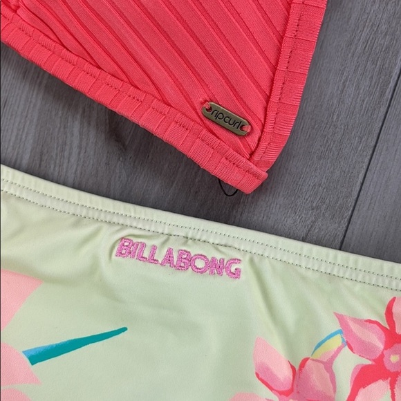 ☀️BILLABONG☀️RIP CURL☀️LOST IN DAYDREAM Premium Surf Banded Fixed Top BIKINI SET - Picture 12 of 15